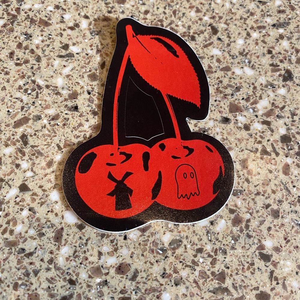 Dutch Bros X Lonely Ghost collab Cherries Sticker